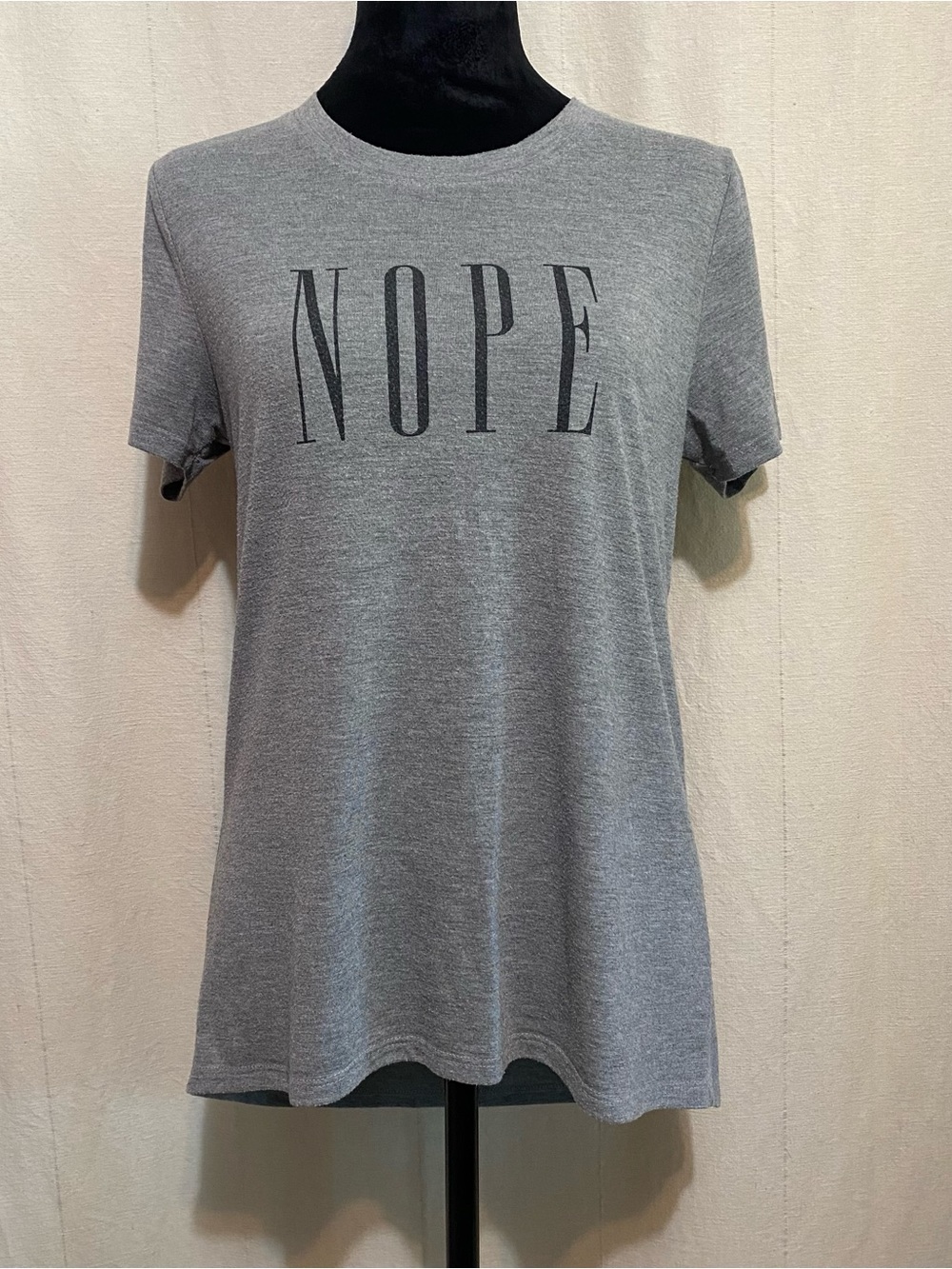 Modern Lux Gray 'NOPE' Short Sleeve Graphic Tee